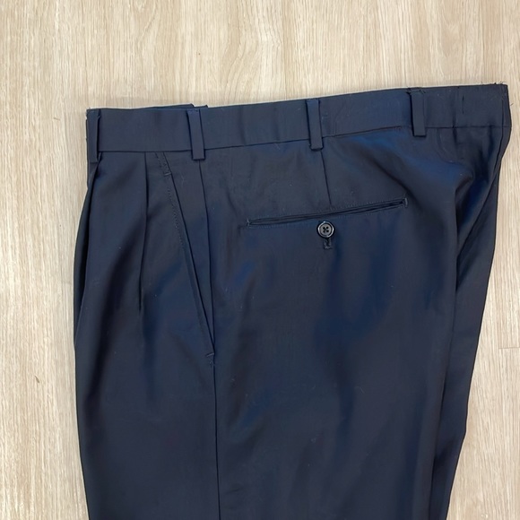 Brooks Brothers Midnight Navy Golden Fleece Pleated Pants - Picture 3 of 7